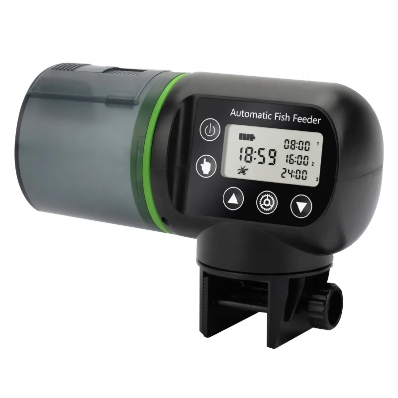 Fishing Feeder Goldfish Shrimp Food Dispenser With Display Timer For Aquarium Tank USB Rechargeable Automatic Guppy Fish Feeder