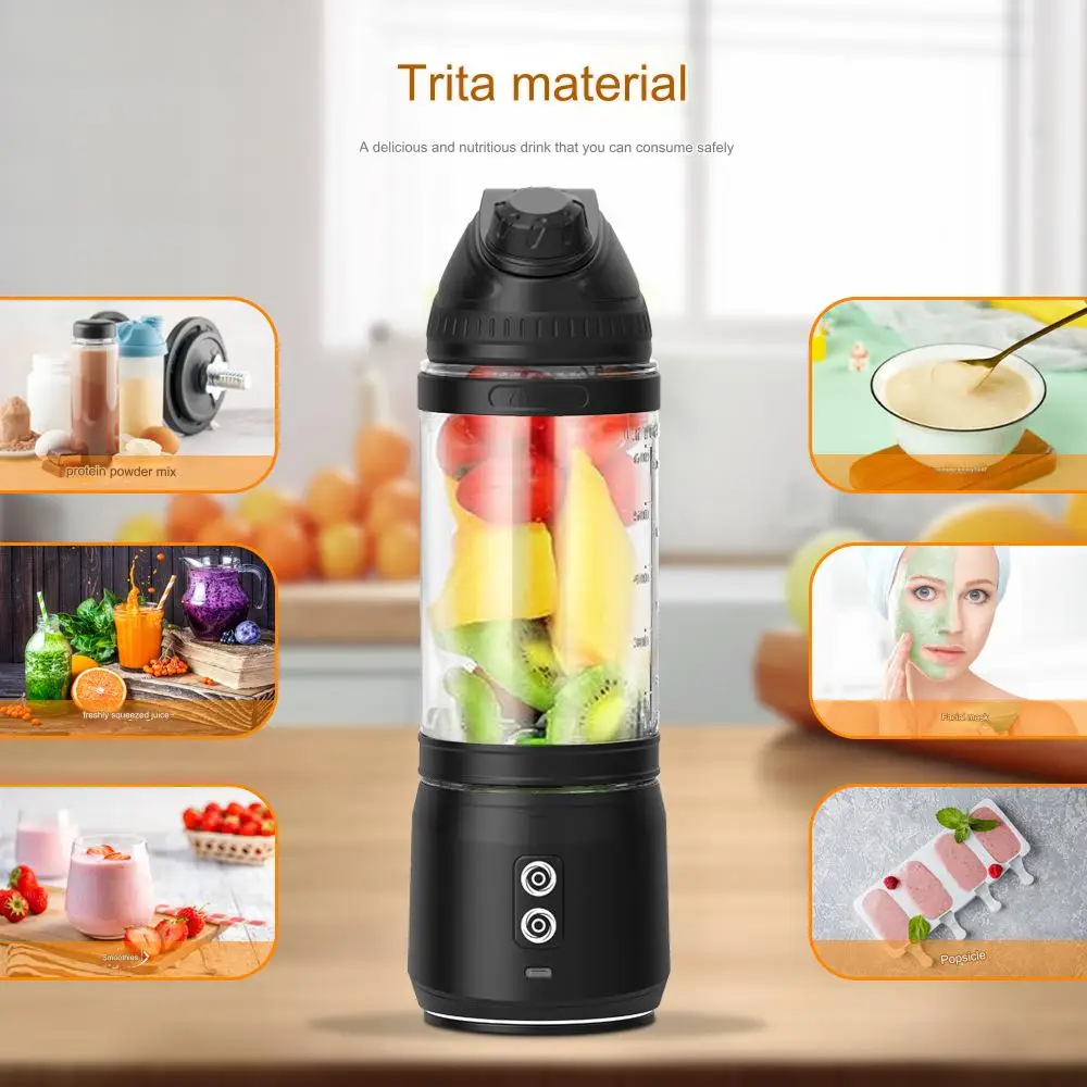 New portable Juicer Blender USB Rechargeable Ice Cube Milk Juice Cup  Automatic Orange Juicer Mixer Kitchen for Baby Food