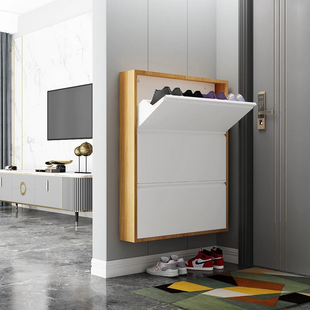 Big Capacity Dust-Proof Storage Shoe Rack Metal Locker Nordic Shoe Cabinet