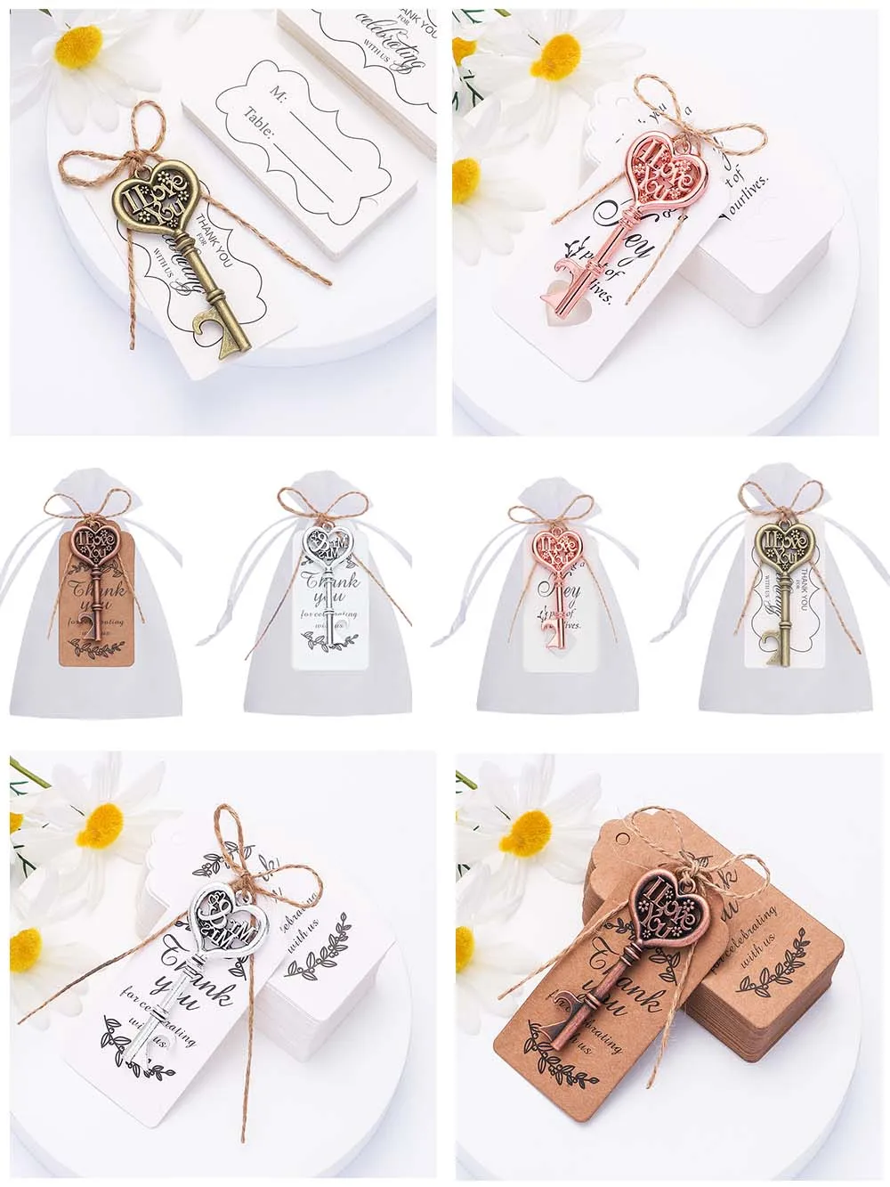 I Love You Heart Beer Key Shape Metal Bottle Openers Gift Good Wedding Supplies Engagement Party Favors for Guest