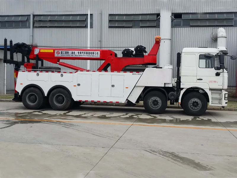 Shacman 8x4 12 wheel 25 tons recovery wrecker truck 30 tons Rotator Road Towing Truck wrecker for sale
