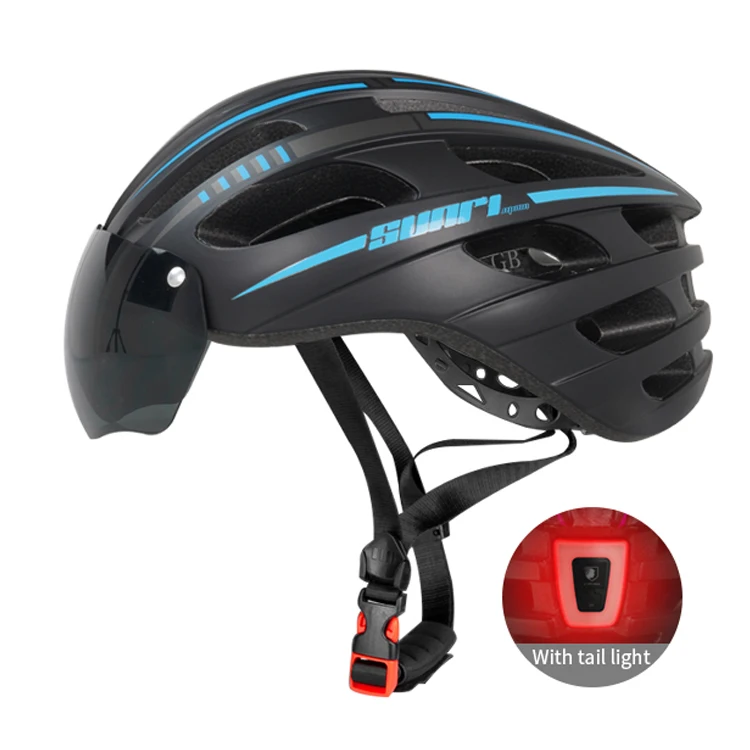 
SUNRIMOON helmet Magnet Glasses Safety Protection Head Guard Rechargeable Rear Light Casco de ocio urbano 