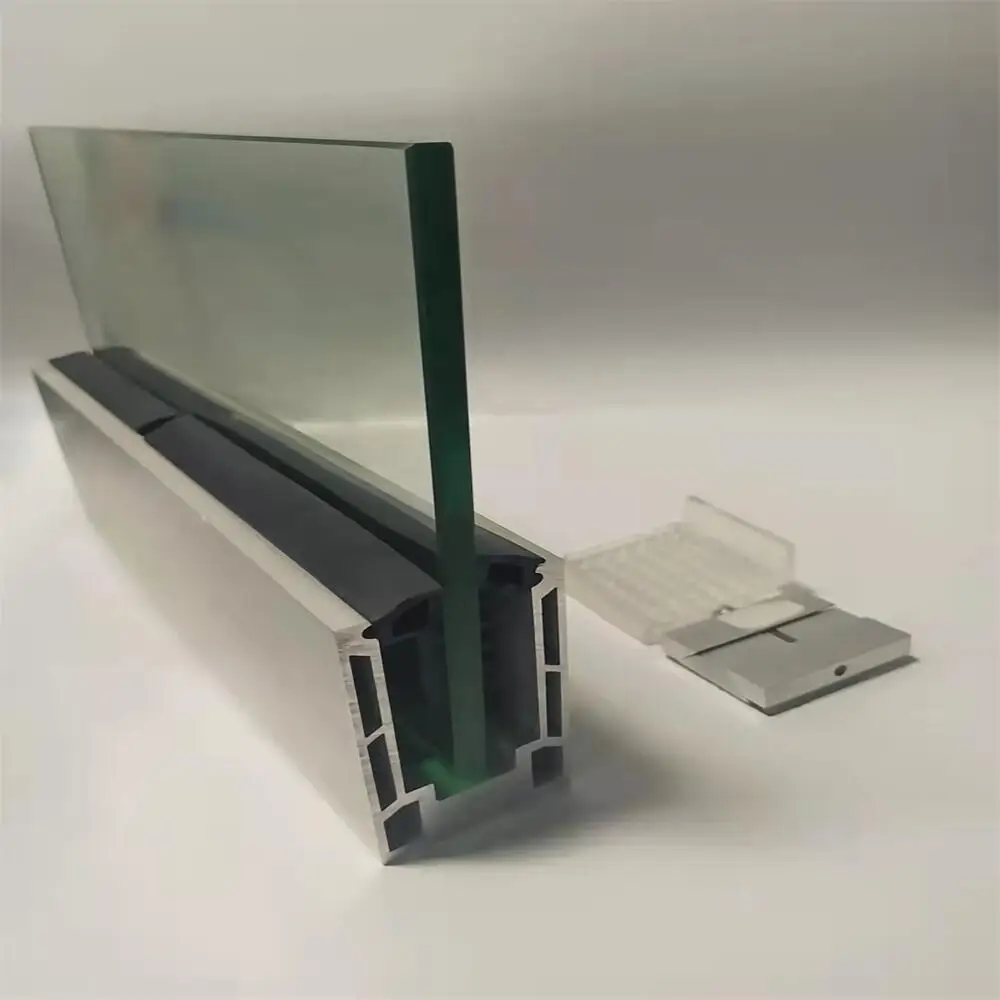 U Channel Railing Clamp Glass bracket aluminum Aluminium clamps for glass railing fixings
