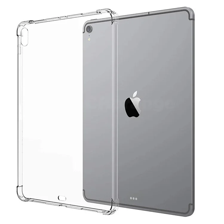Colorful clear Shockproof Four Corners Drop-Resistant Flexible Soft Transparent Clear TPU Tablet case for ipad