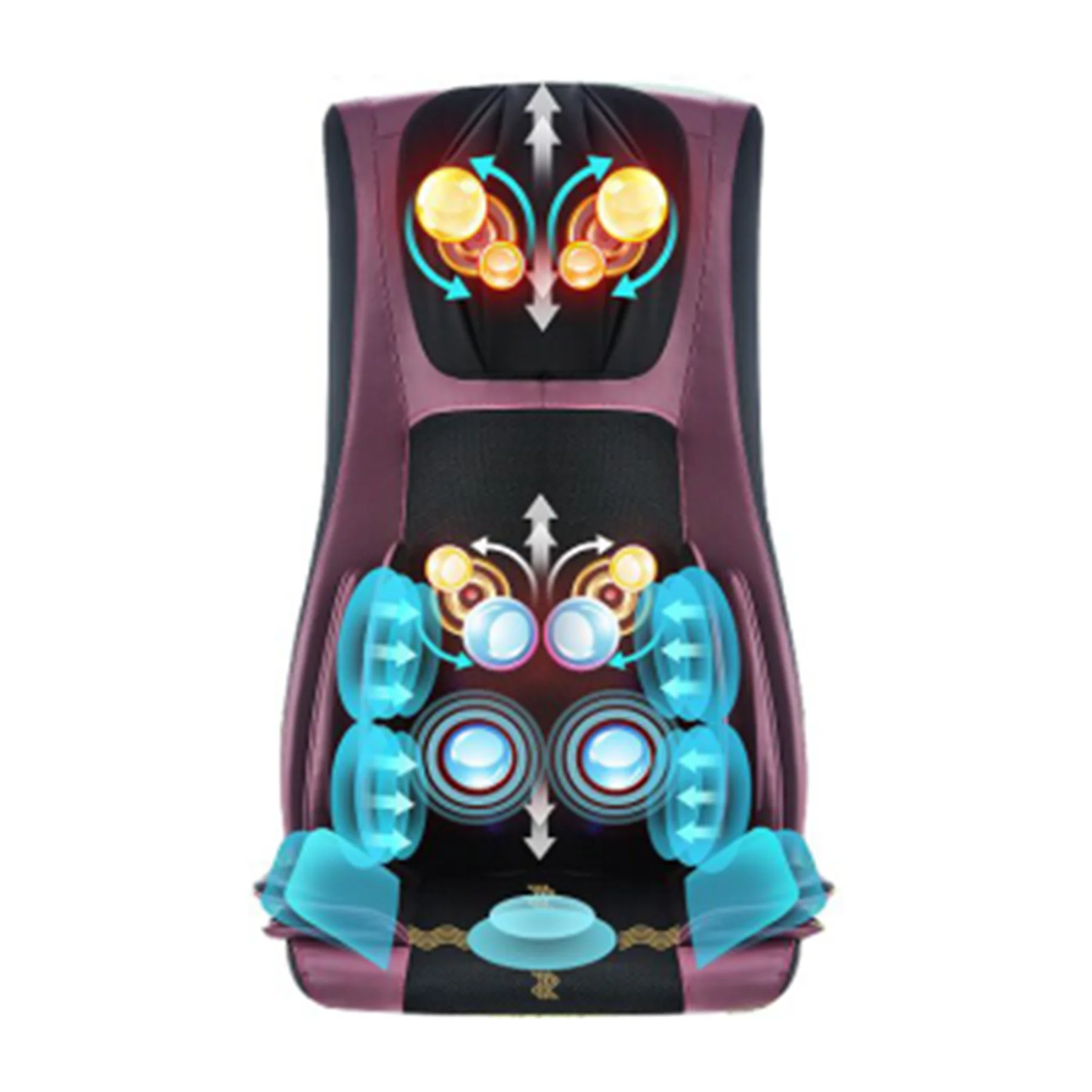 Most Luxurious Modern Car Cushions Shiatsu Massage Mattress Electric Hip Vibration Heating Massage Seat Cushion