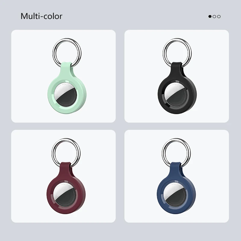 New Arrival Protective Anti-lost Tracker Locator Keychain Plastic TPU Silicone Waterproof Airtag Case for Airtags