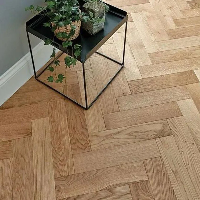 Engineered parquet engineered oak Hardwood Brushed fishbone wood flooring
