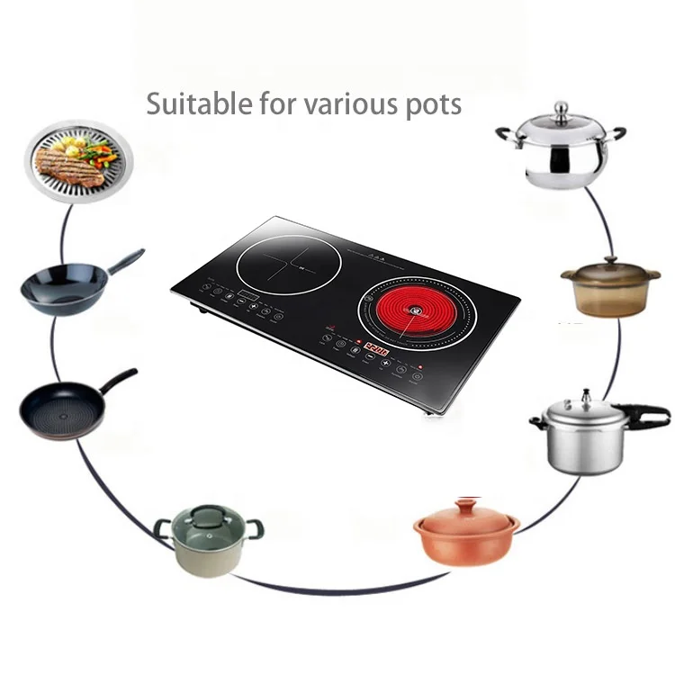 OEM  built-in & desktop induction cooker  double burners infrared cooktop