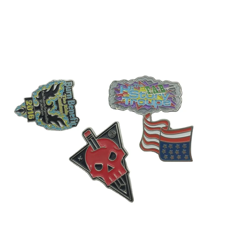 Fashion Fashion cheap custom company logo 3D hard enamel badge pin