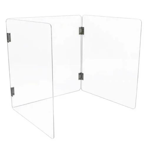 Transparent acrylic board hotel office table divider protection plastic sheet