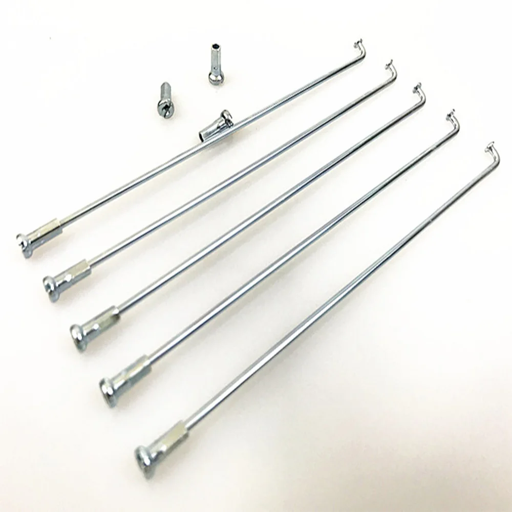 bicycle steel spokes with nipples  silver color UCP finish J bend bicycle spokes