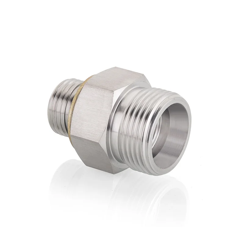 Manufacturer BSP NPT Hydraulic Fitting Connector Double Pipe Nipple Male Thread Nipple Metric Adapter