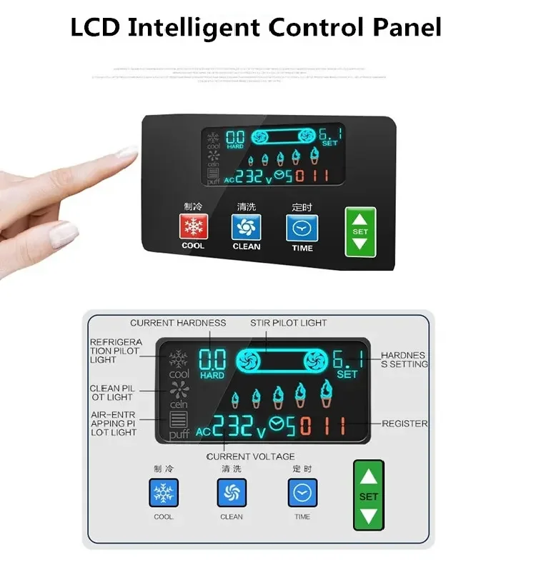 commercial 18L/H soft ice creme machine ice creme machine popsicle machine maquina de sorvete