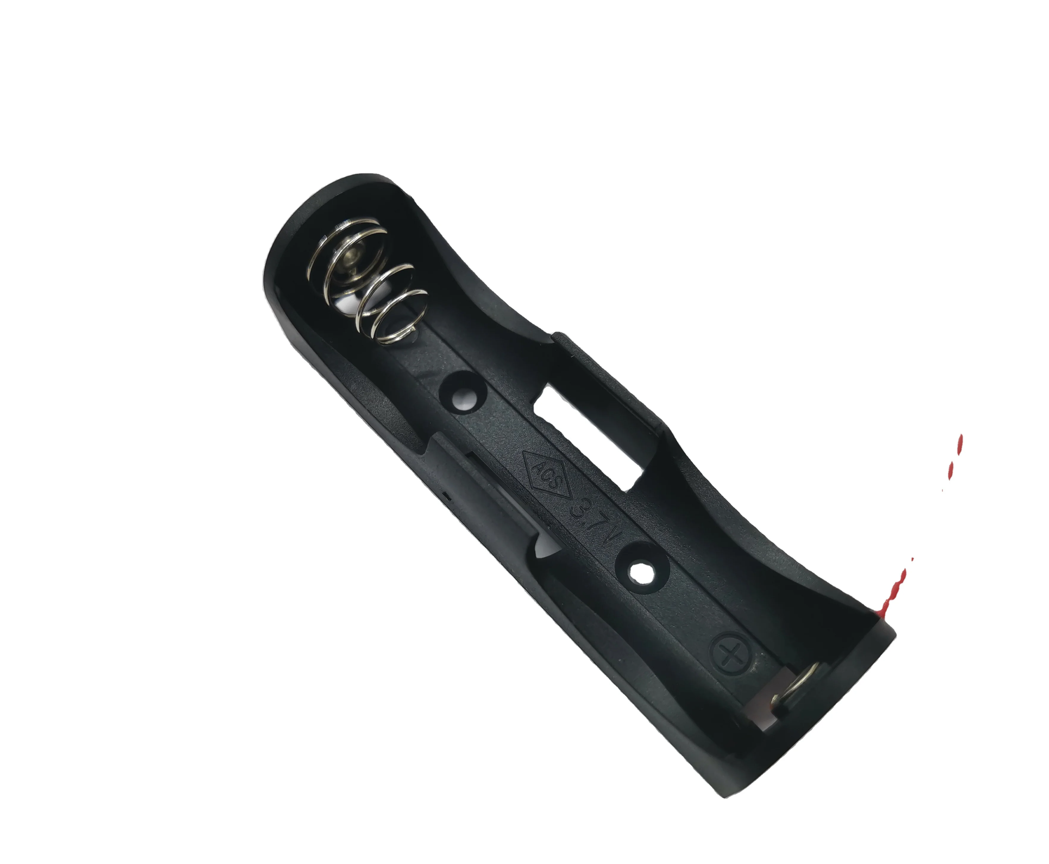 3.7v custom 18650 battery holder single cell-li-ion black power storage box with wire or pin for 18650*1 lithium battery