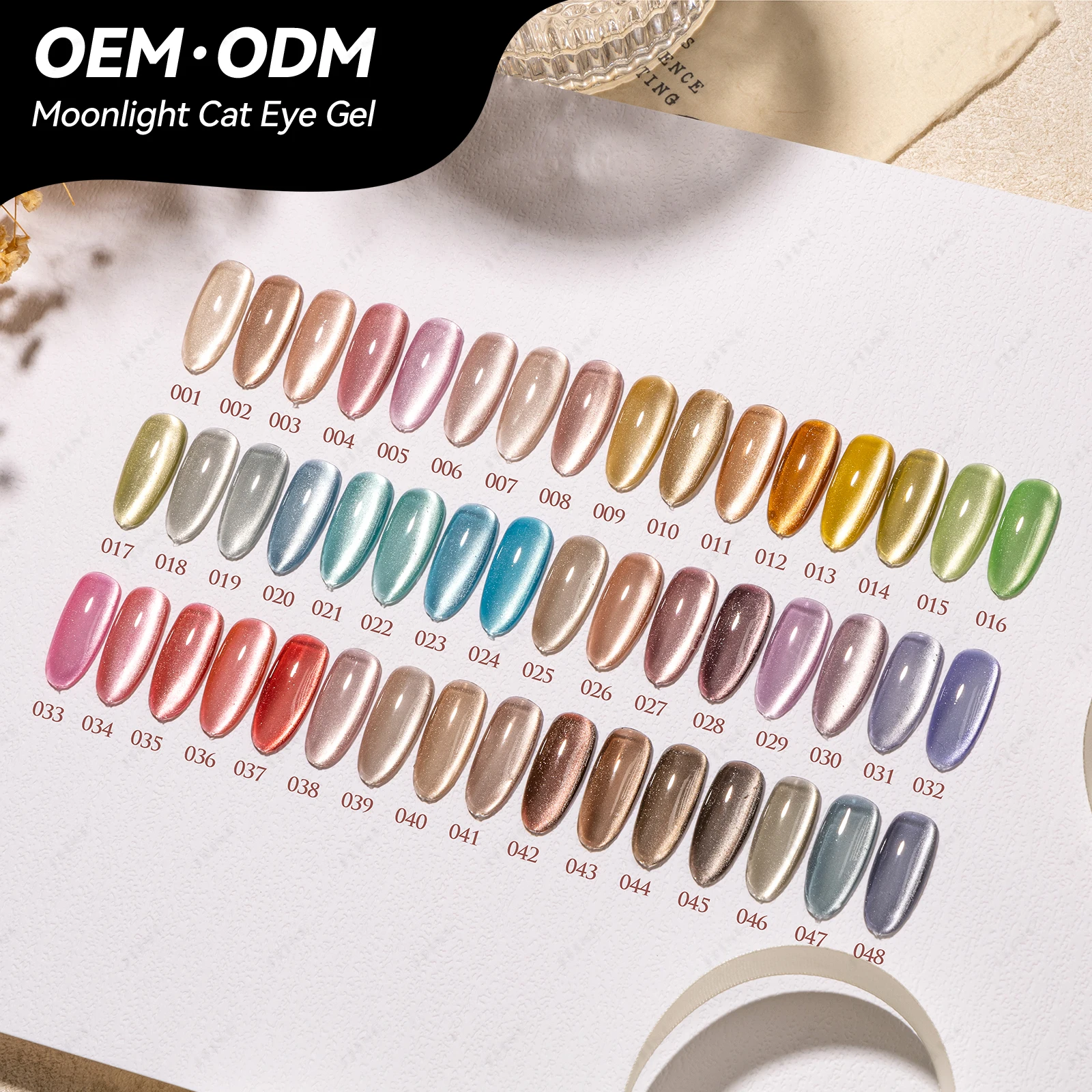 JTING 48colors Moonlight cat eye gel nail polish collection for nail art salon support ODM/OEM Free private brand custom design