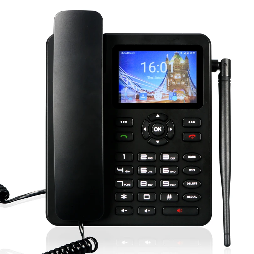 4G VOLTE черный цвет фиксированный беспроводной настольный стационарный телефон для домашнего