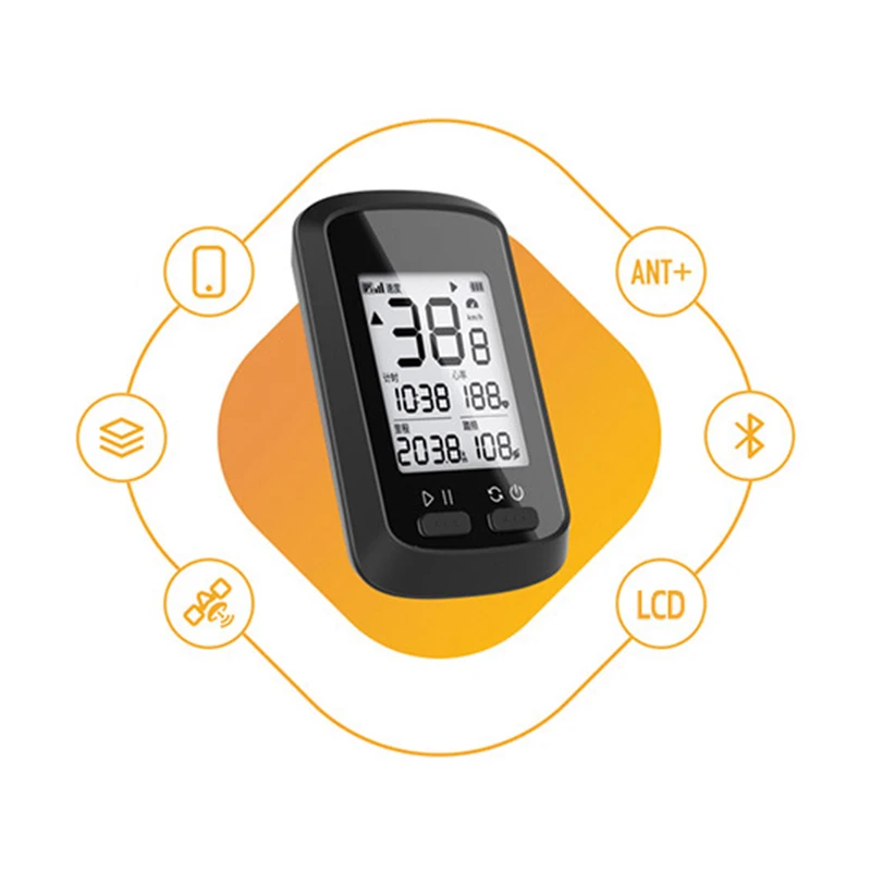 
GPS IPX7 Waterproof App Support Bicycle Computer 