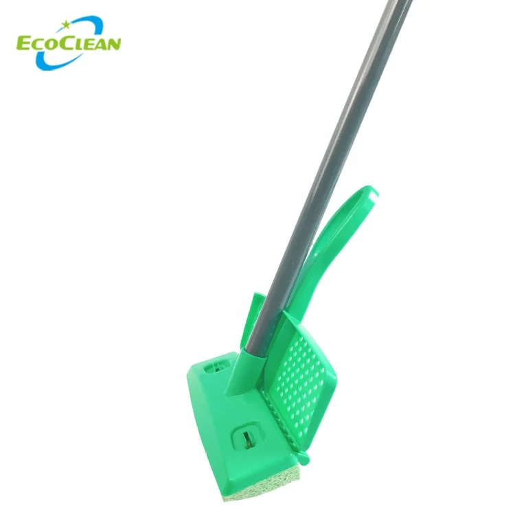 EcoClean Super Water Absorbing  plastic Squeegee Cellulose Sponge  Mop with squeezer refill head