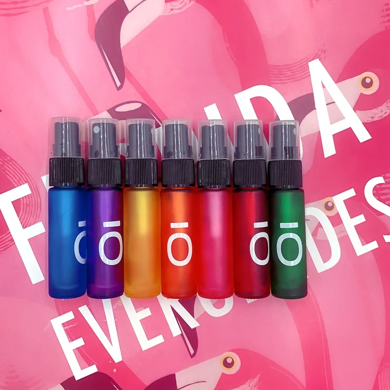 10ml Rainbow Color Glass Spray Bottle Refillable Fine Mist Spray Bottle for Perfume Essential Oil