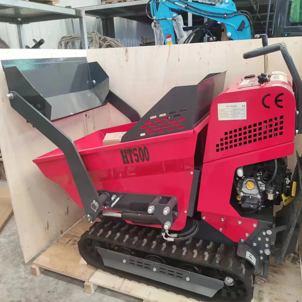 500kg 800kg Mini Dumper Price Small Crawler Transporter Diesel Self Loading Mini Dumper Crawler Carrier For Sale