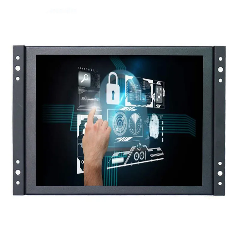 ZHIXIANDA 8 inch 1027x768 lcd  with HDi  VGA USB input open frame  capacitive touch screen monitor