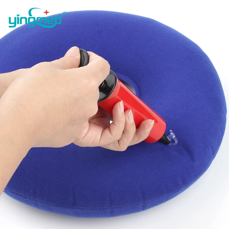 Medical Round Shape Inflatable Donut Wound Hemorrhoid Seat Pad Pressure Relief Pillow Air Cushion Seat