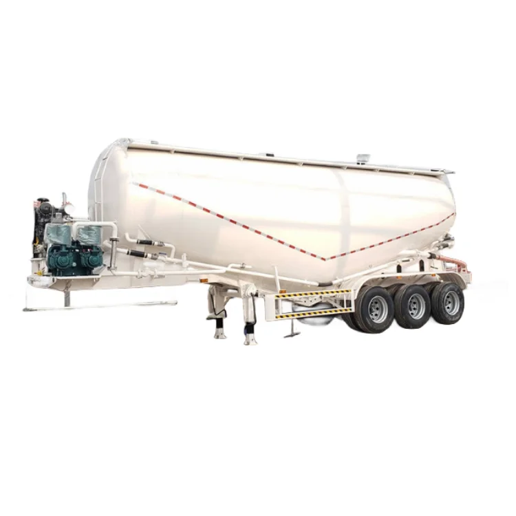 40cbm 45cbm 40 Ton Unloading Powder Material Transport Bulker Silo Carrier Bulk Cement Tank Semi Truck Trailer