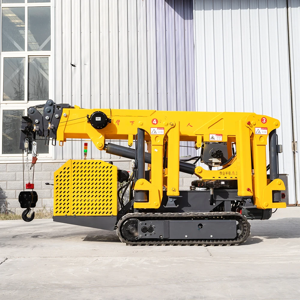 3 Ton Crawler Spider Crane Hydraulic Boom Lift Fly Jib Telescopic Small Spider Crane Factory Price