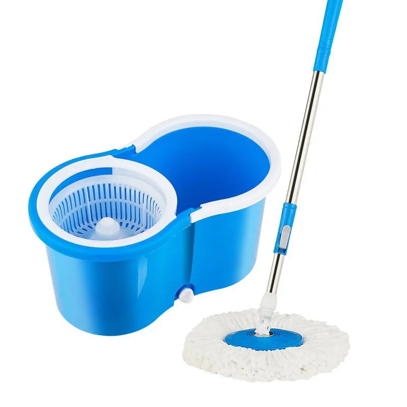 Hand free wash replaceable mop 360 spin twist mop microfiber wringer Flat floor cleaning mop with rotating barrel