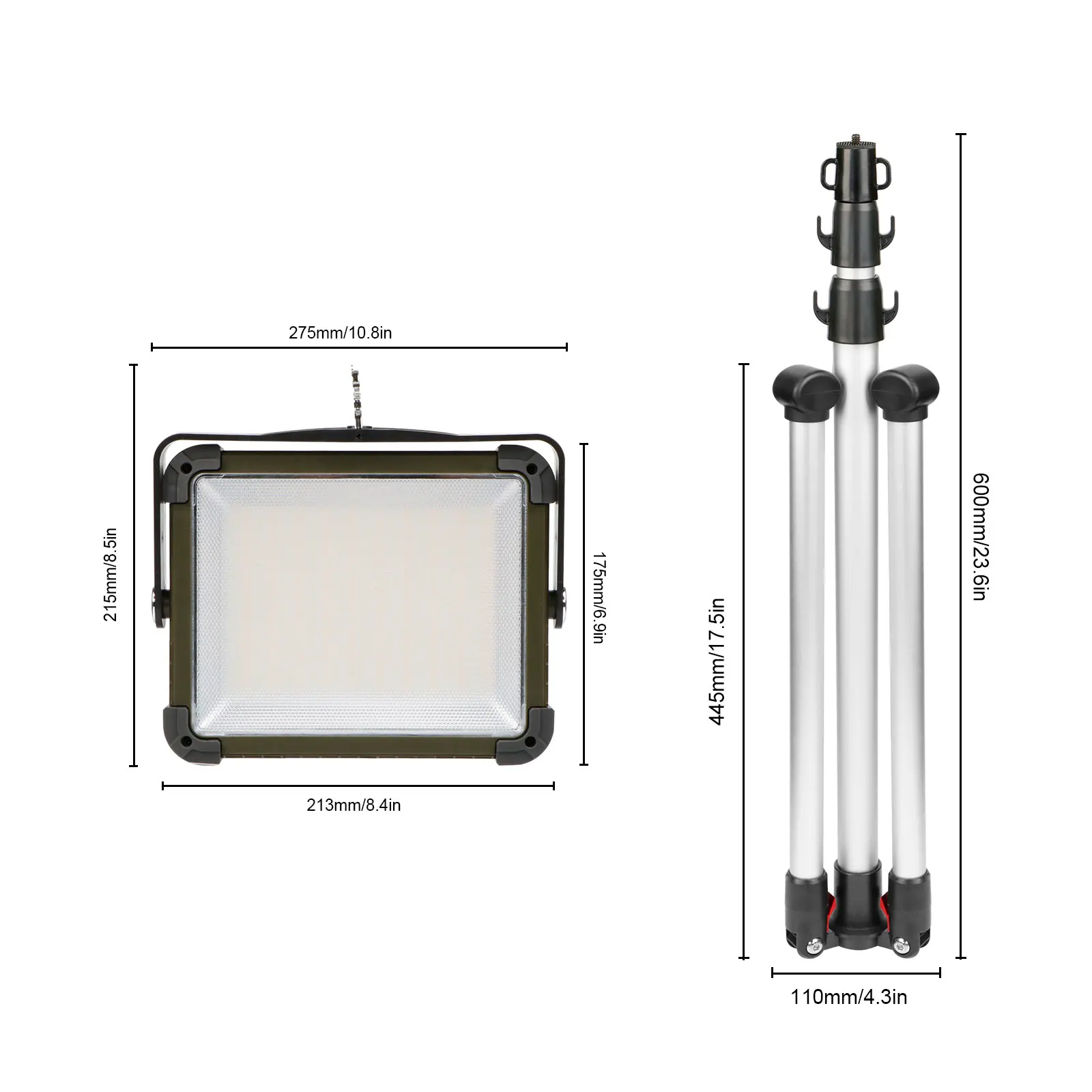 LED USB Rechargeable IP65 Waterproof Lamp Solar Portable Flashlight Lantern Handheld Searchlight for Outdoor Work Camping Hiking