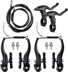 Complete Bike Brake Set Front Rear Bike Brake Inner Outer Cables  Lever Kit Includes Callipers Levers Cables