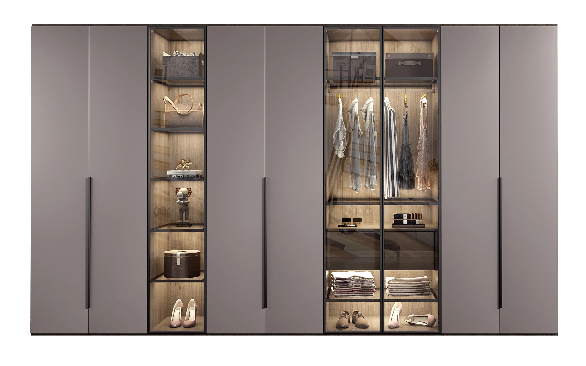 White portable wardrobes Modern Style  For Leisure Life bed and wardrobe set wardrobe models