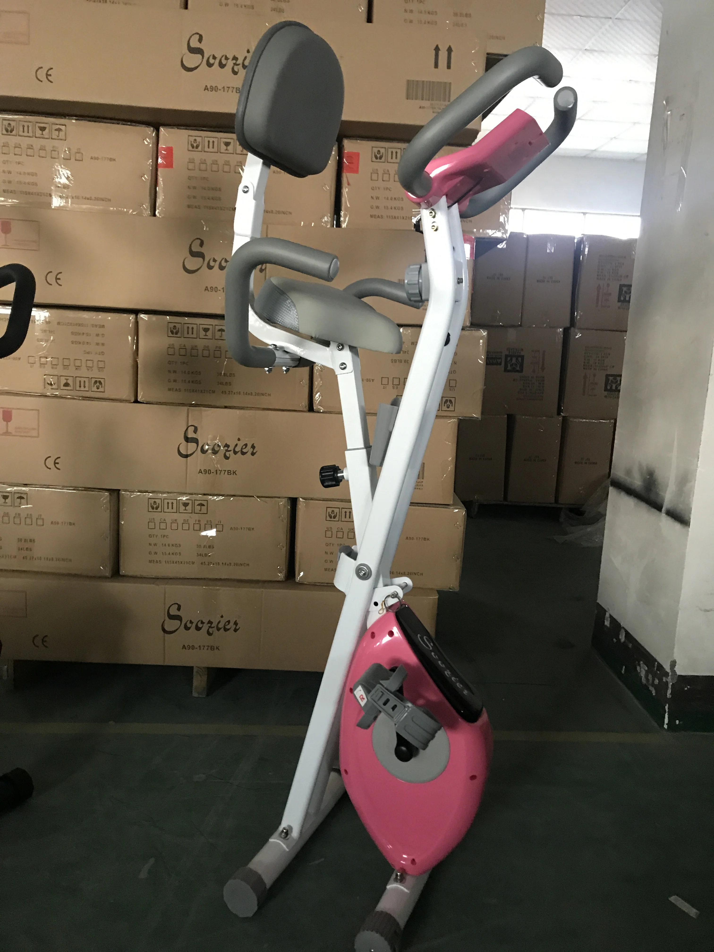 
Folding Magnetic Upright Exercise Bike Indoor Cycling Bike Stationary Bike Recumbent Exercise Home Use 