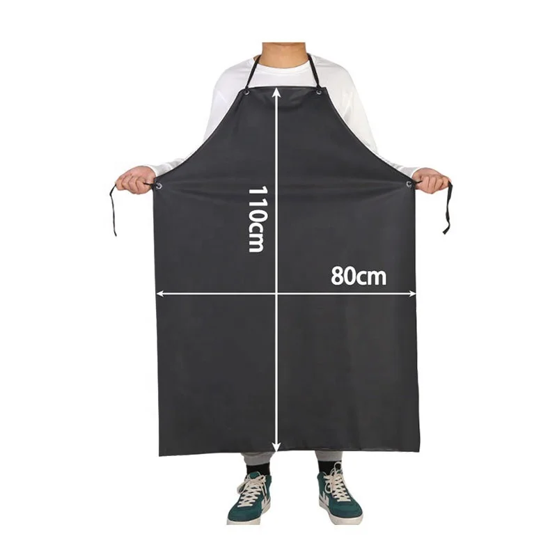 Custom Waterproof Gardening PVC Apron Cross Back Cooking Kitchen Apron Oil proof Rubber Vinyl Apron