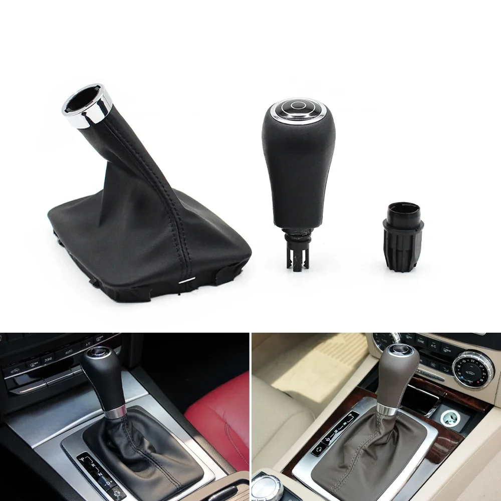 Car Automatic Shift Gear Shifter Knob Boot For Mercedes Benz C E GLK Class W204 W207 W212 X204 C204  C63 C300 C250 C350