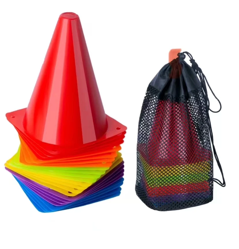7 Inch Plastic Traffic Cones Sport Training Agility Field Marker Cone for Soccer Skating Basketball Indoor Outdoor Activity