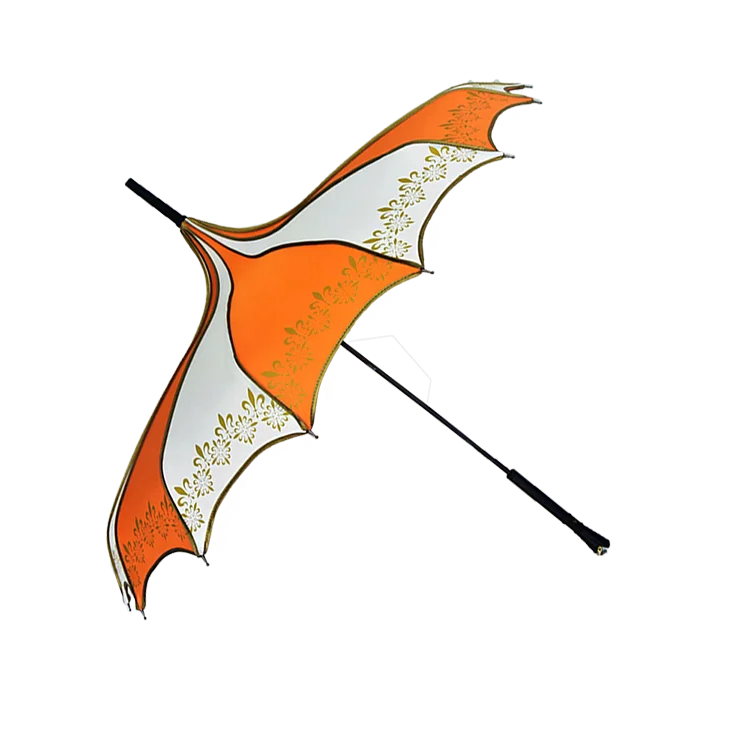 Top Wholesale Pagoda Pretty Lolita Wedding Parasol Gilding Beach Patio Printing Shaped Umbrella