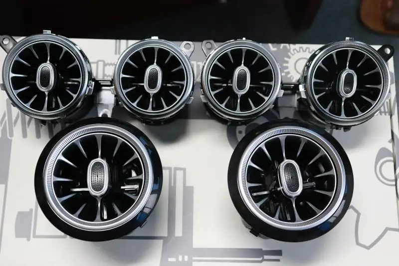 Auto Air Conditioning Turbine Air Vent Outlet With 64 Color Led Interior Ambient light For Mercedes-Benz E-class W213