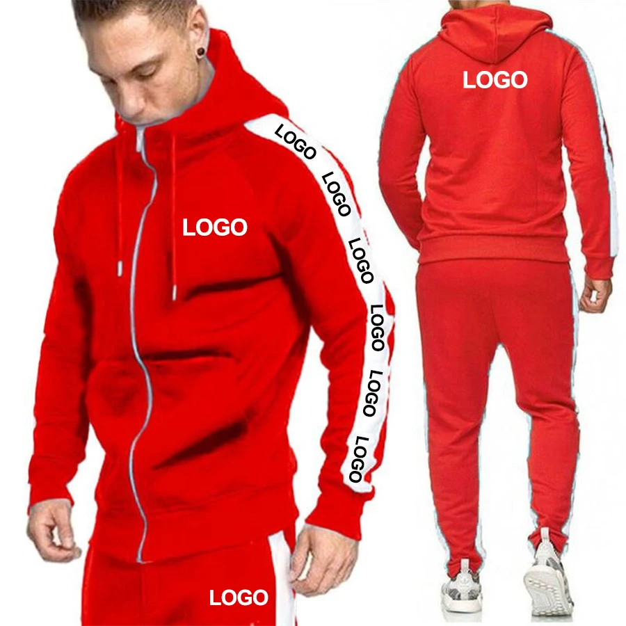 oversized men track suits tracksuits custom logo slim fitness polyester zip sweatsuit sweat suit for men