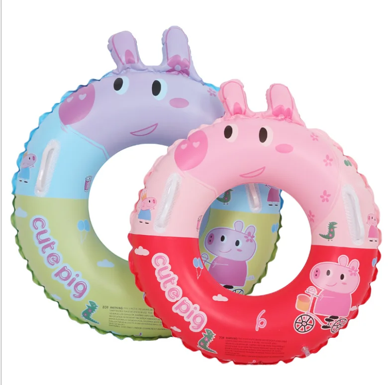 
Peppa Pig Printing Water Game Float Swimming Floats Inflatable Circle Beach Party Swim Tube Giant 
