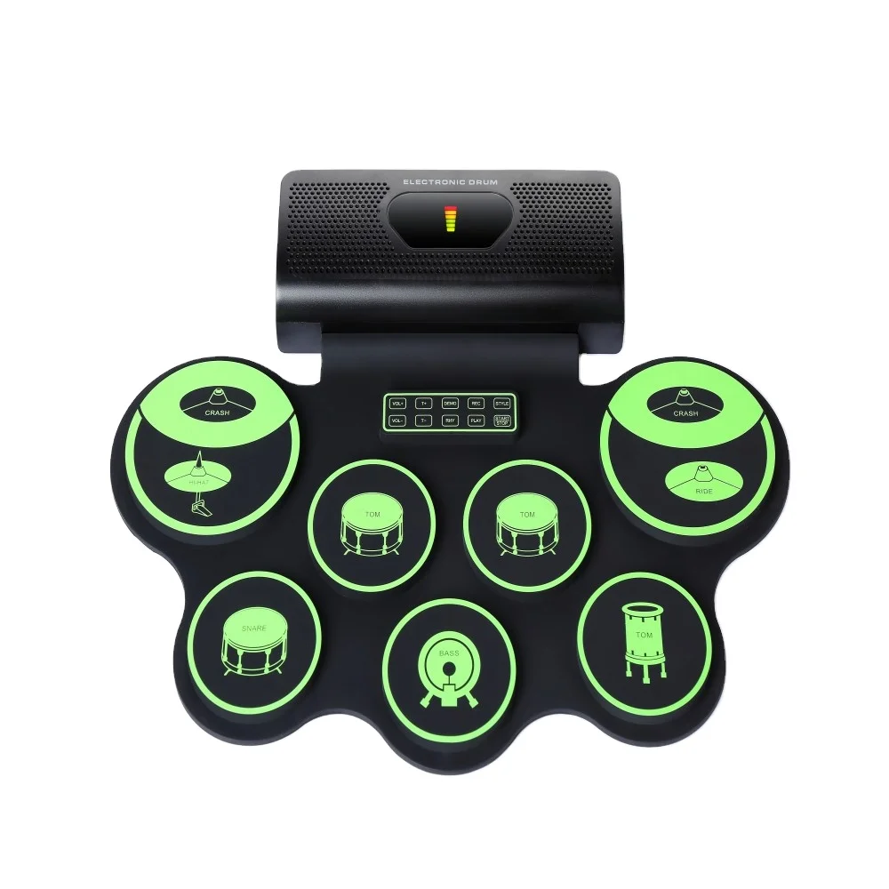 Factory Supply Portable Electric Drums Roll Up Drum Kit  Silicone Electronic Drum for Kids