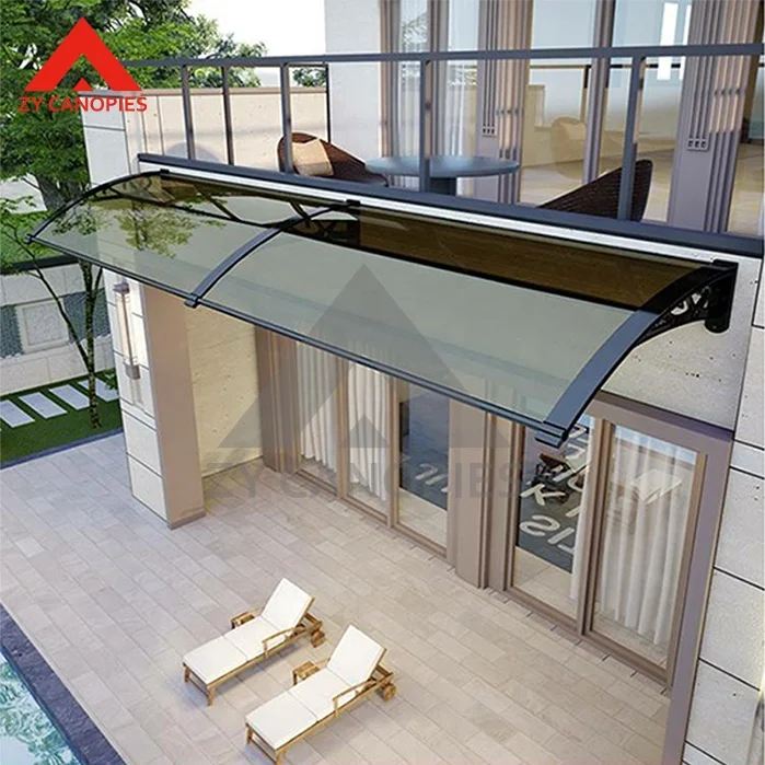 Easy Use Door Awning Window Canopy Multiple Sizes  Aluminum Frame Rain Cover DIY Door Awning