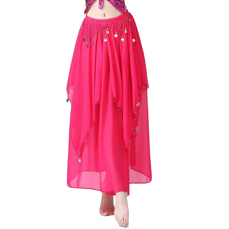 Adult Gypsy Chiffon Belly Dance Skirt Costume Woman Spanish Sexy Dancing Flamenco Oriental Stage Performance Swing Dress Outfits
