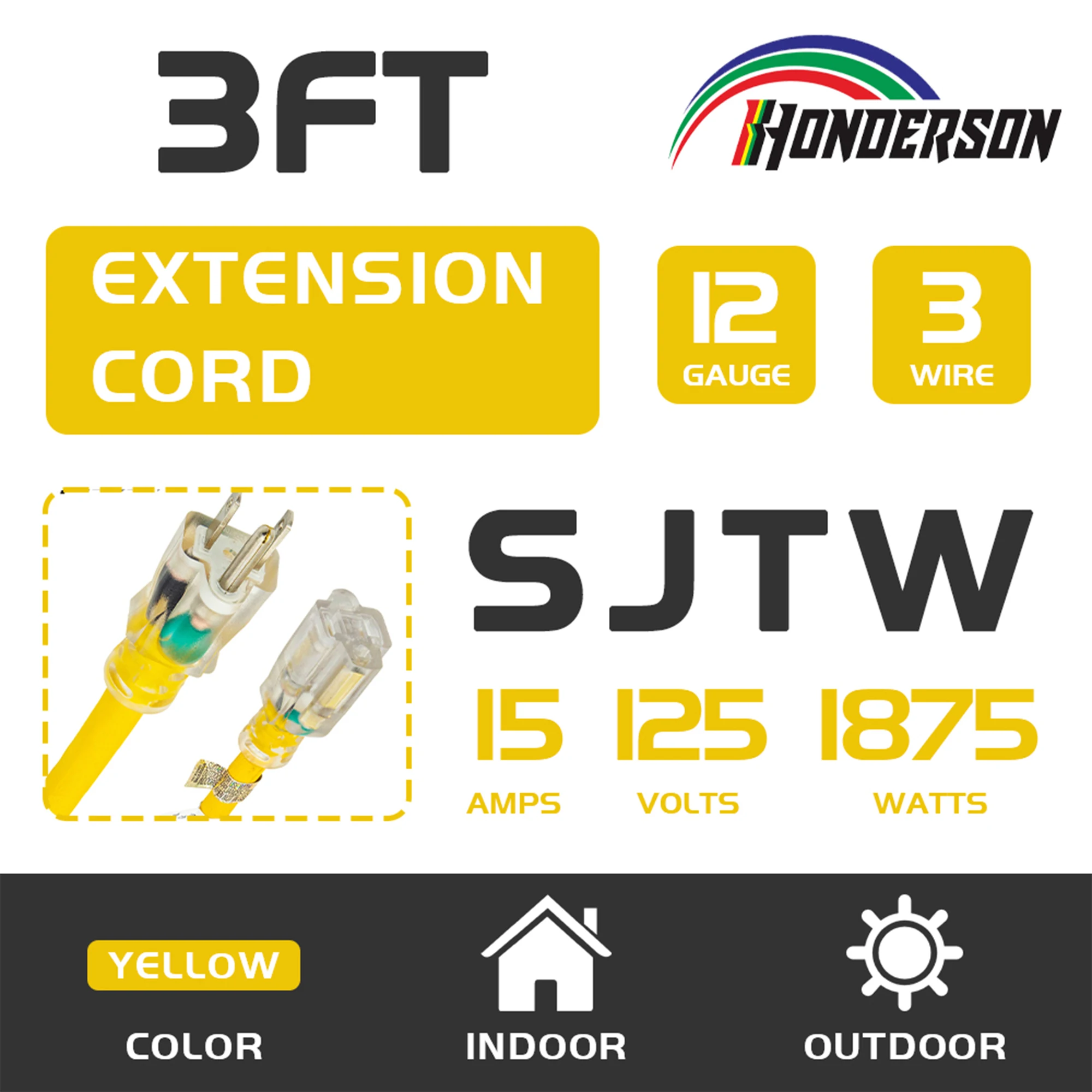 Удлинитель HONDERSON 3 фута 12/3 дюйма 12 калибра
