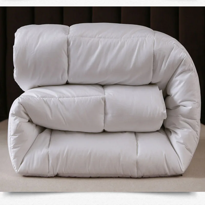 Hotel white fabric 400 GMS microfiber filling hotel linen duvets insert bed comforter set blankets