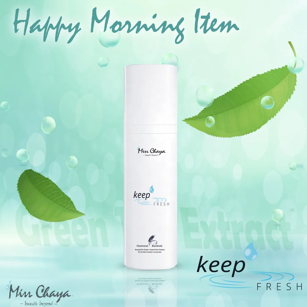 MISS CHAYA Bio organic Creamy Foam Face Wash Oatmeal Baobab Fruit Green Tea Thailand Beauty Products European Certificate Hot