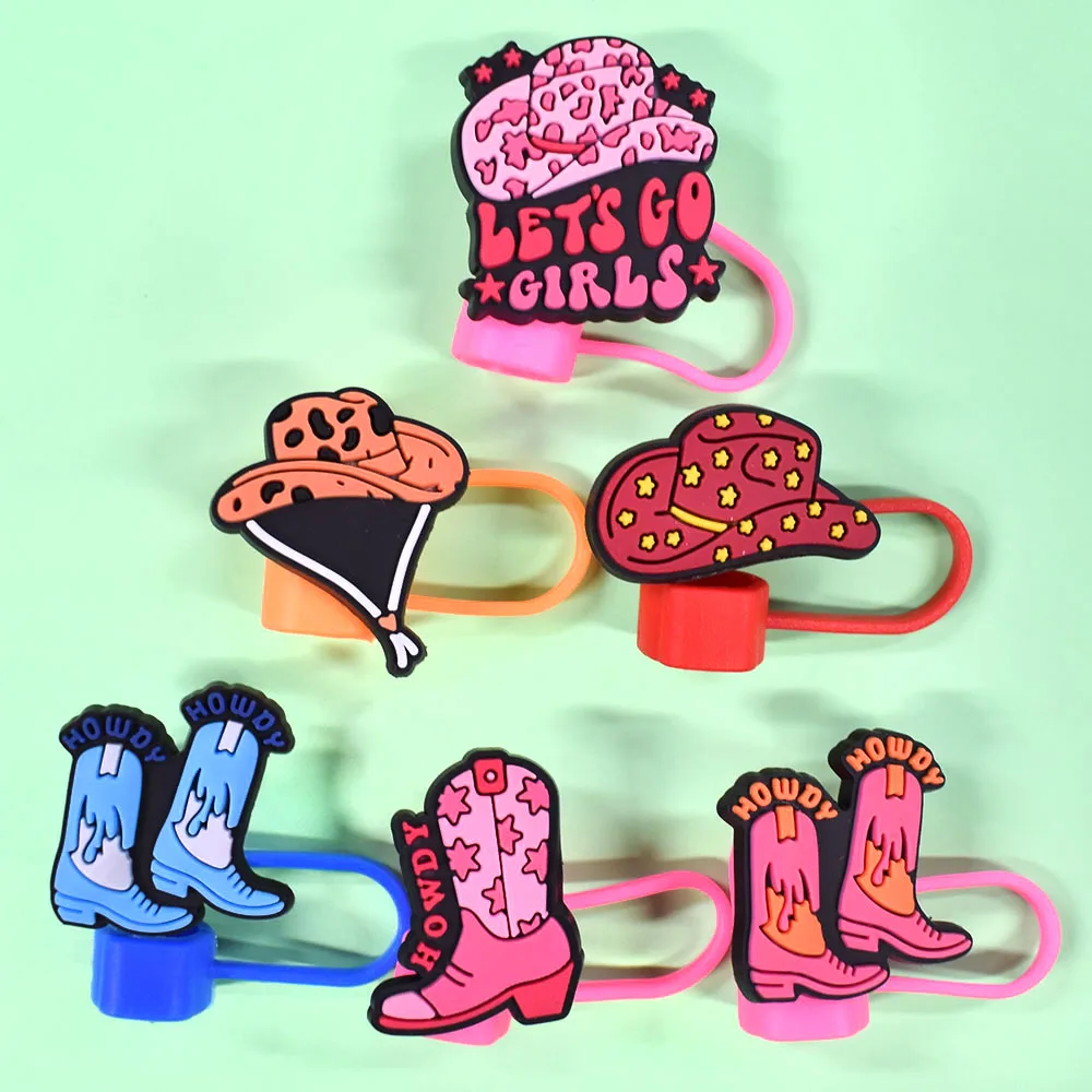 2024 New Product Ideas Pvc Custom Straw Topper For Tumblers Cute Bottle Straw Cover Wholesale Tumbler Accessories