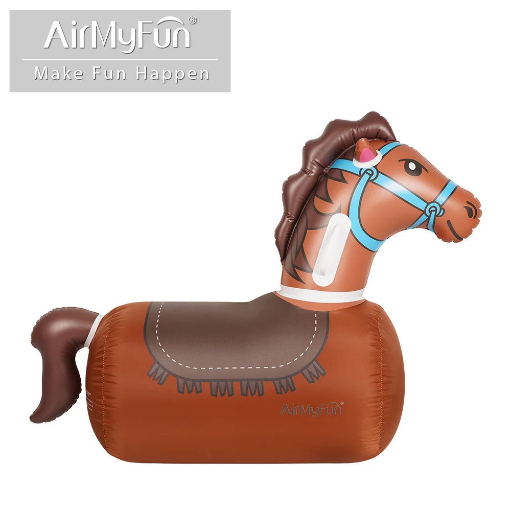 AirMyFun Hot Sale Custom PVC Tarp Inflatable Horse Racing Bouncing Pony Pvc Inflatable Jump Toys Horse For Kids