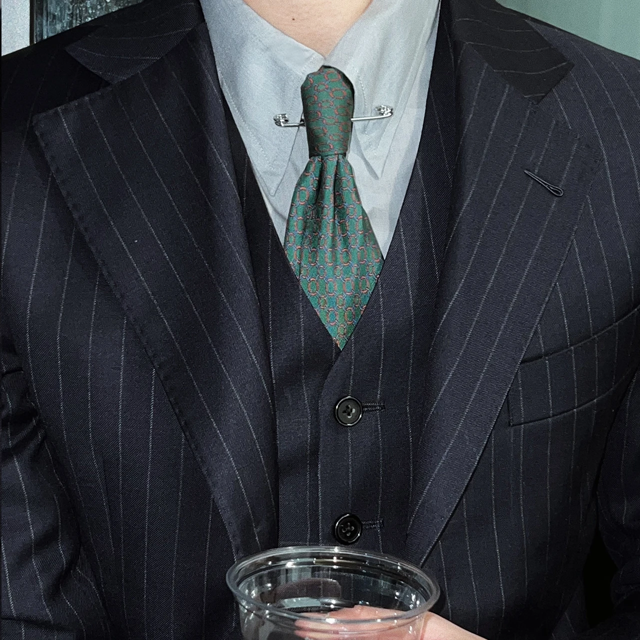 MTM Tailor Custom British Style Suit Bespoke  Striped Business Mens Suit 100% Wool For Tailor Shop 2 Piece Set