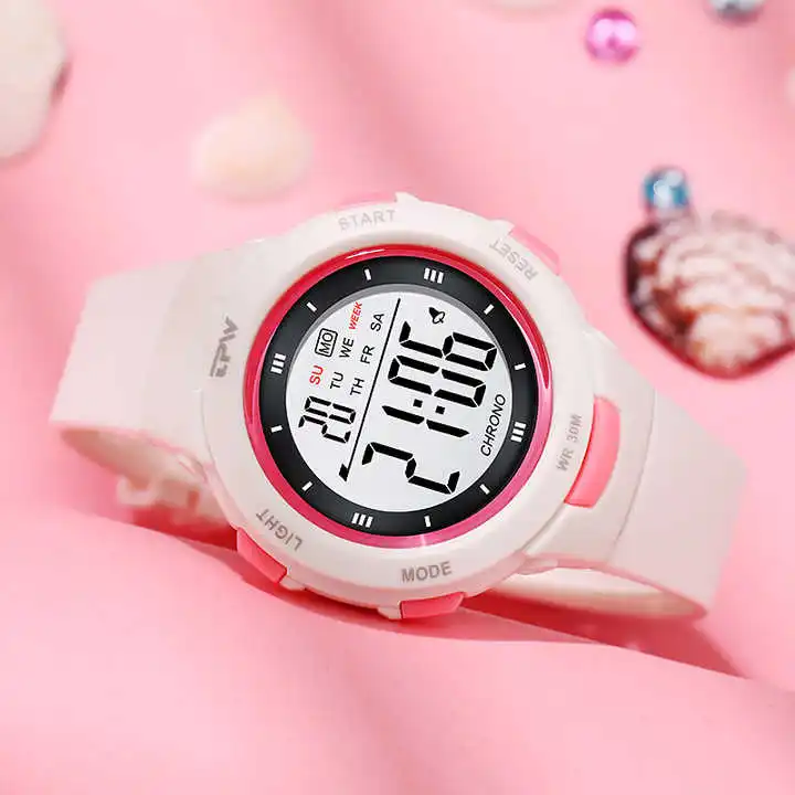 3ATM Waterproof Digital Watch for Men Sport People Teenager Students 40mm Dial ABS Case with Light Feature Watches Boys girls